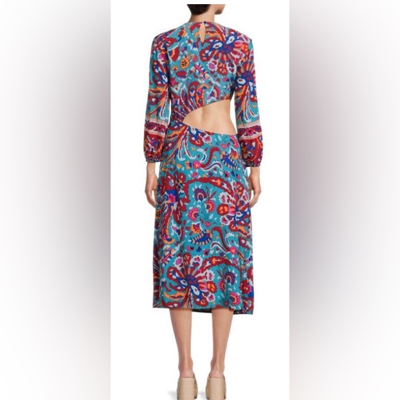 BA&SH Monica Cut-Out Ring Midi-Dress - Picture 3 of 9